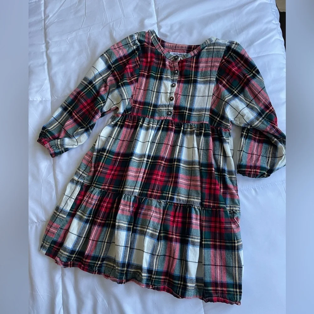 Old Navy Plaid Kids Dress - Red, Green, White
